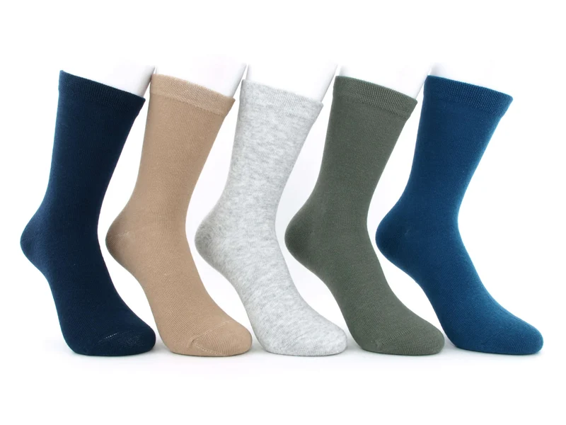 5 Paar Kindersocken ohne drückende Naht einfarbig Mix Boys