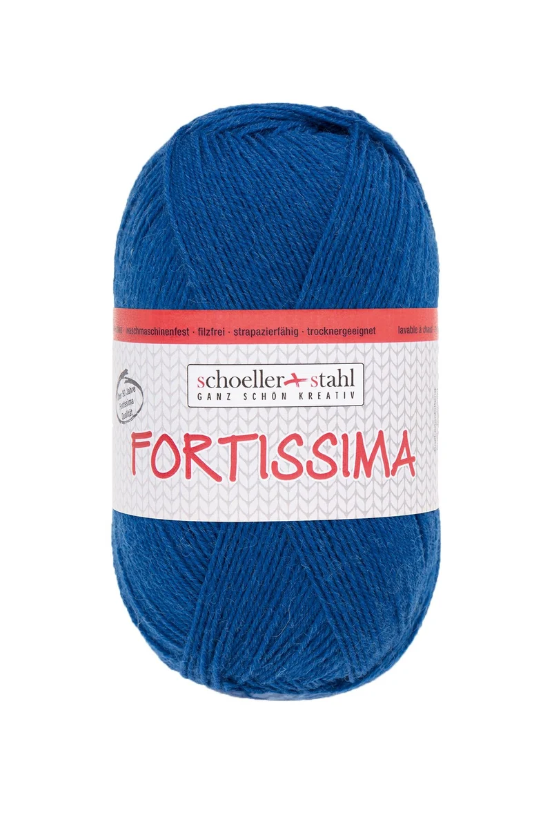 Fortissima 4-fach Uni-Sockenwolle 100g | Farbe 2099 - BLAU