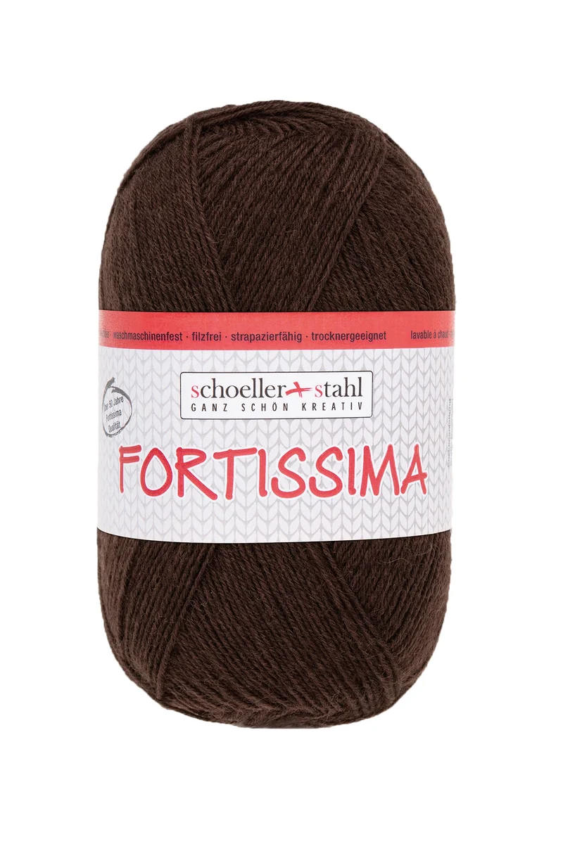 Fortissima 4-fach Uni-Sockenwolle 100g | Farbe 2092 - DUNKELGRUEN