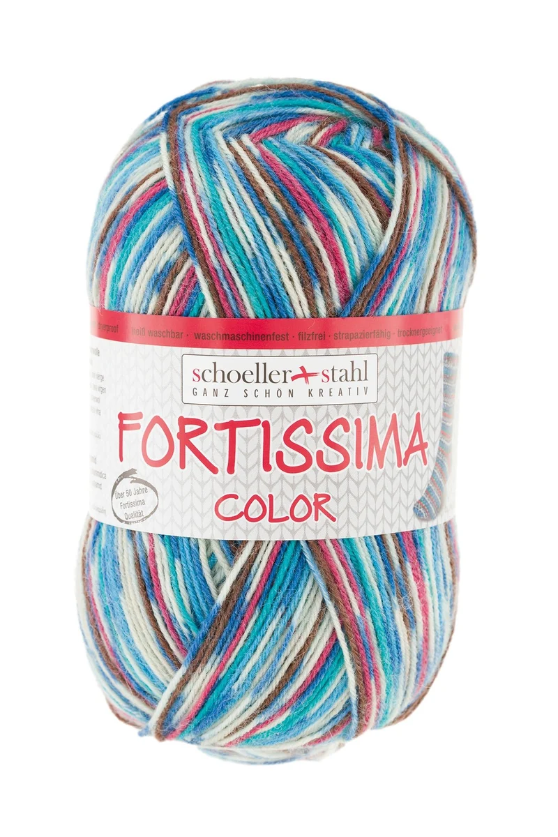 Fortissima bunte 4-fach Sockenwolle | Farbe 2492 - CLUB