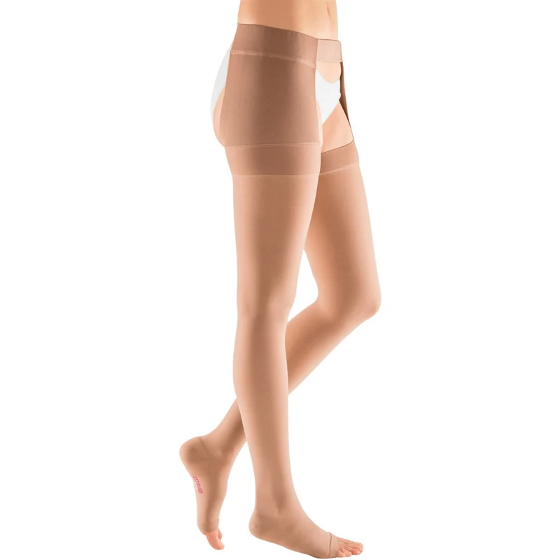 Mediven Plus Thigh High 40-50 mmHg, Open Toe w/ Waist Attachment