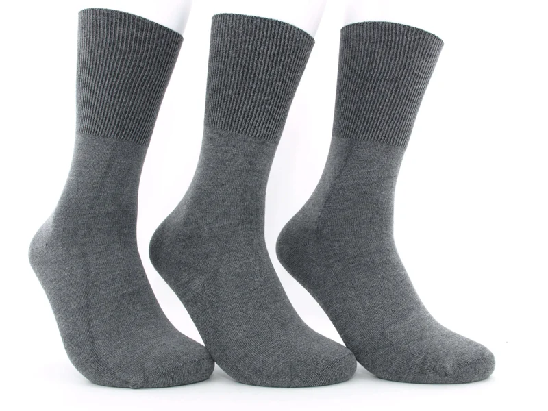 3 Paar Modal Socken antipress grau