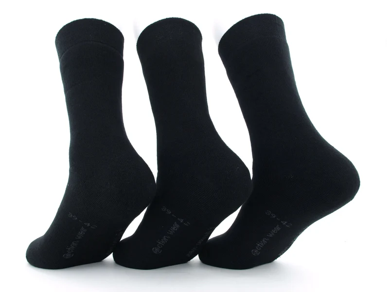 3 Paar Frotteesocken Premium schwarz