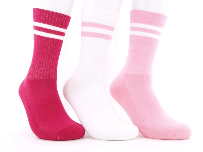 3 Paar Sportsocken Kinder ohne drückende Naht pink