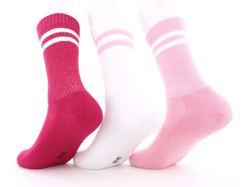 3 Paar Sportsocken Kinder ohne drückende Naht pink