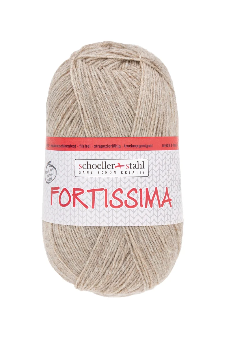 Fortissima 4-fach Uni-Sockenwolle 100g | Farbe 2074 - HOLZ-MELIERT