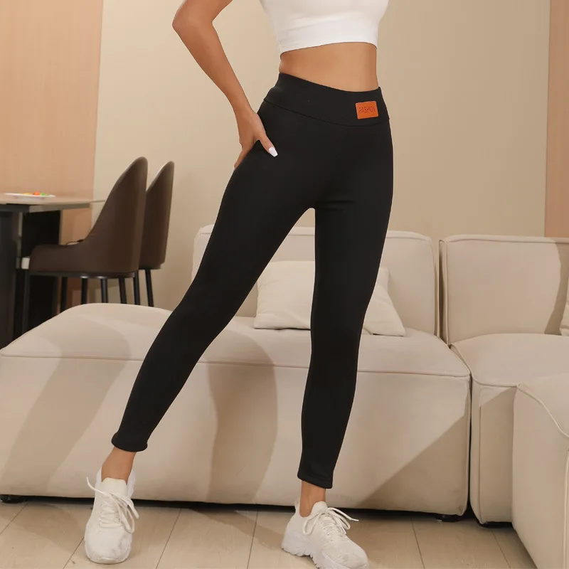 Frauen Hose Winter Leggins Warm Thermohose Innenfleece Blickdichte Strumpfhose
