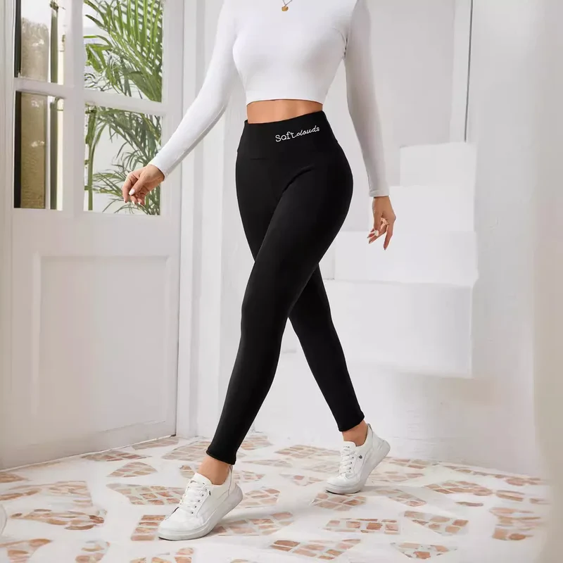 Frauen Hose Winter Leggins Warm Thermohose Innenfleece Blickdichte Strumpfhose