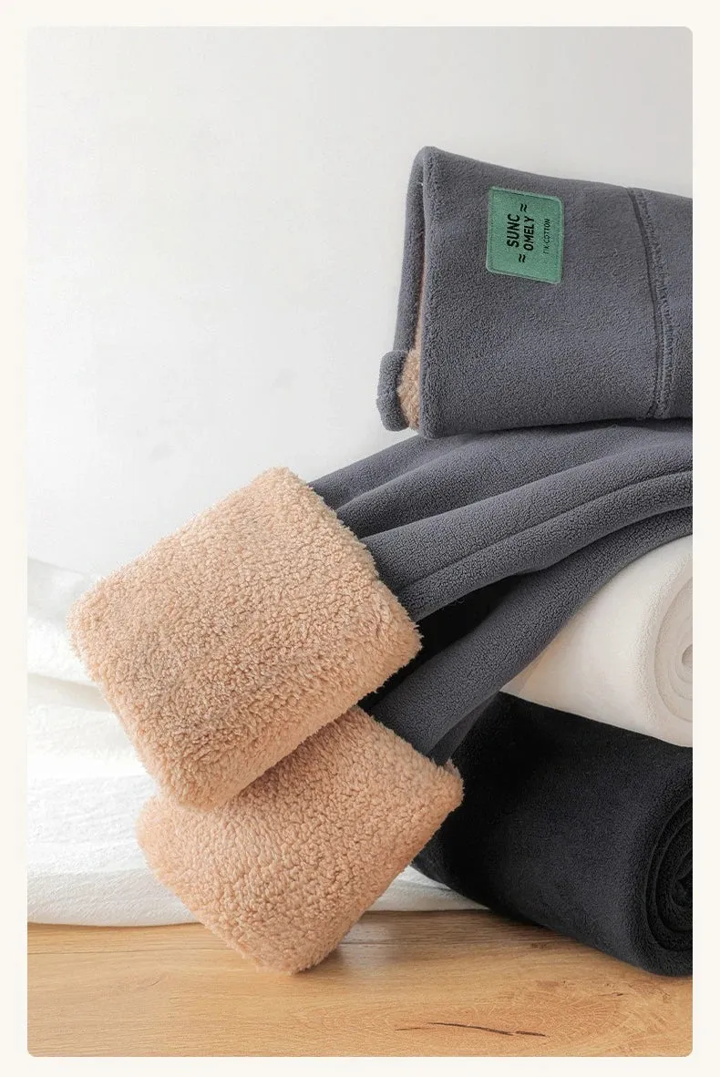 Frauen Hose Winter Leggins Warm Thermohose Innenfleece Blickdichte Strumpfhose