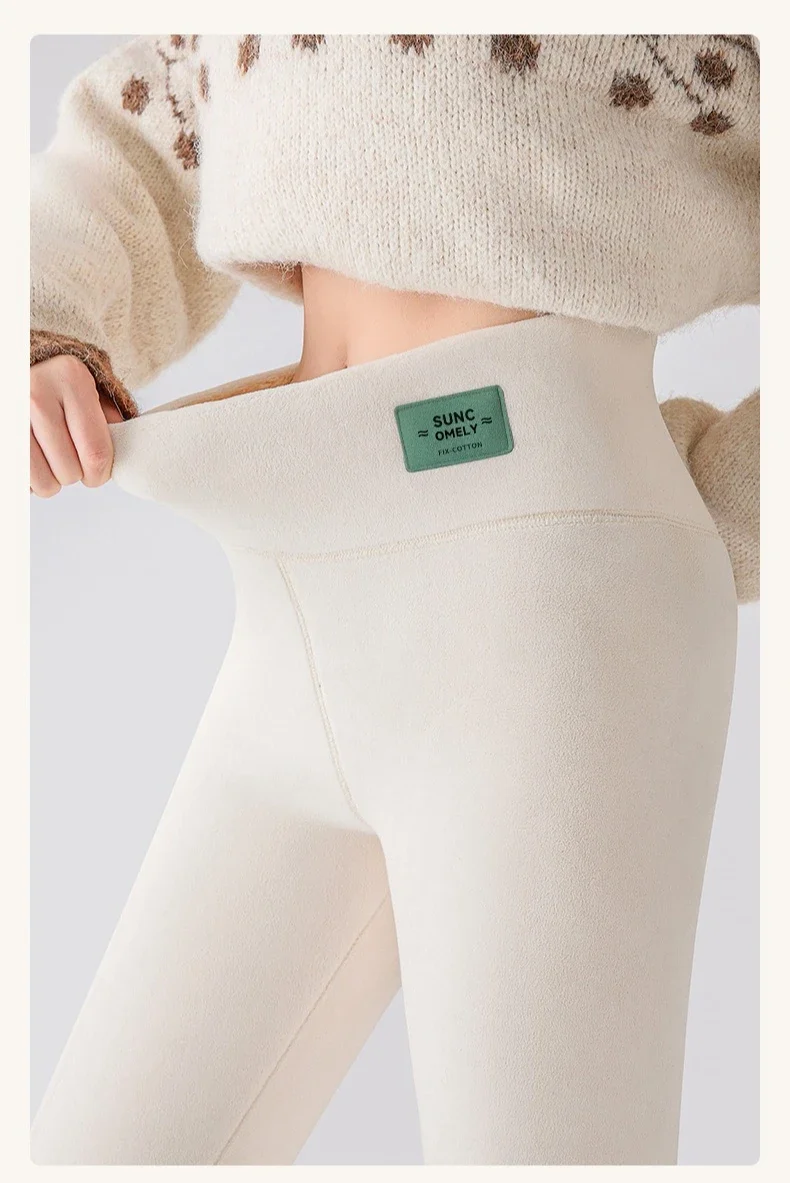 Frauen Hose Winter Leggins Warm Thermohose Innenfleece Blickdichte Strumpfhose