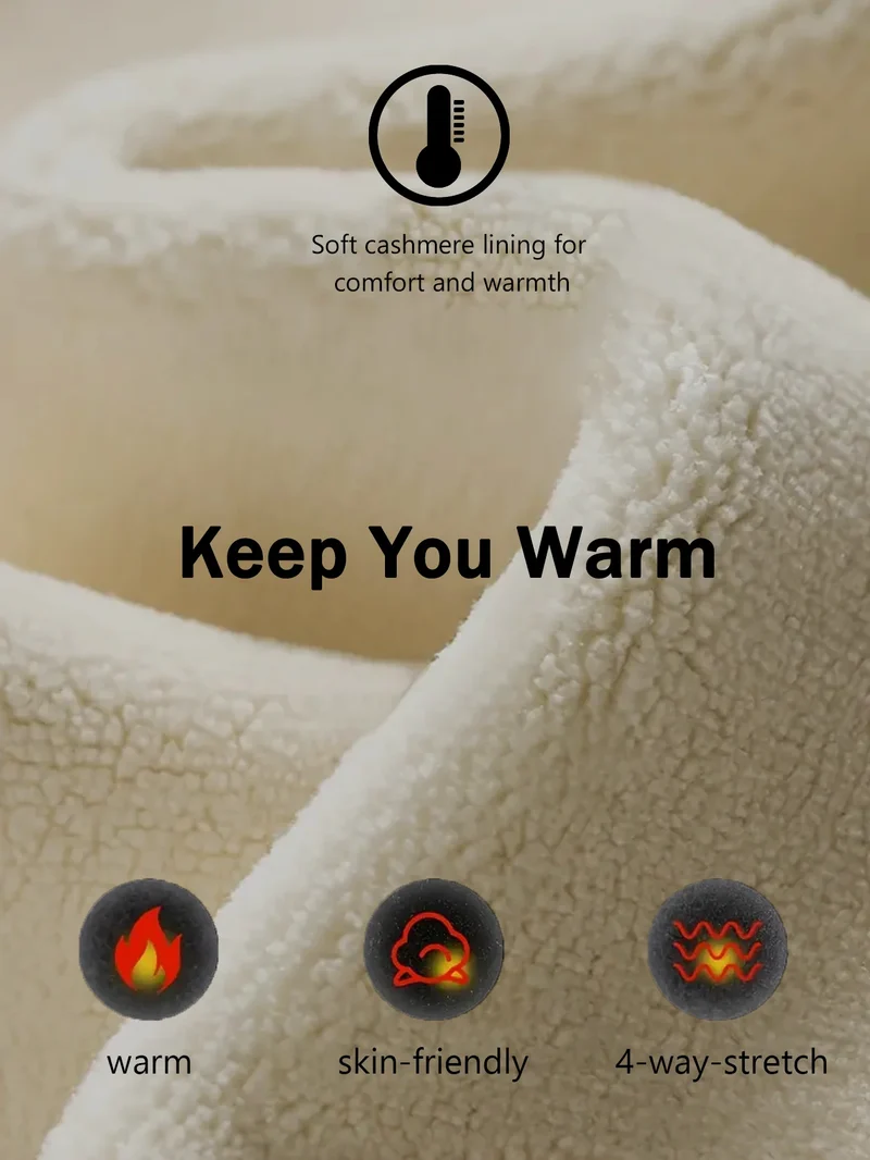 1 Paar schwarze, mit Wolle gefütterte Schlaghose für Damen – dicke Winterhose mit Plüschfutter, warme, enge Hose mit Plüschfutter