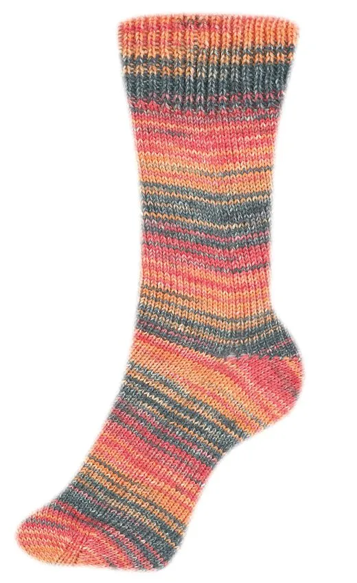 Fortissima bunte 4-fach Sockenwolle | Farbe 2486 - LAVA