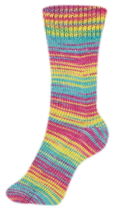 Fortissima bunte 4-fach Sockenwolle | Farbe 2487 - REGENBOGEN