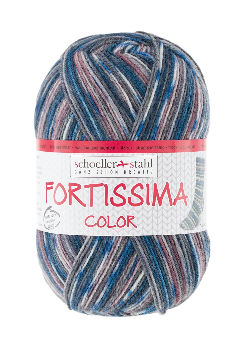Fortissima bunte 4-fach Sockenwolle | Farbe 2484 - FARMER