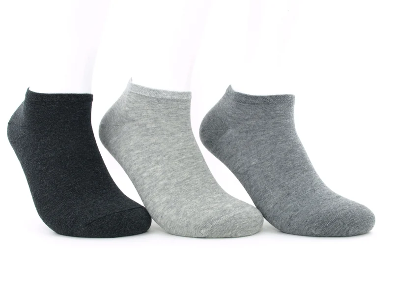 3 Paar Sneaker Socken Herren Grautöne