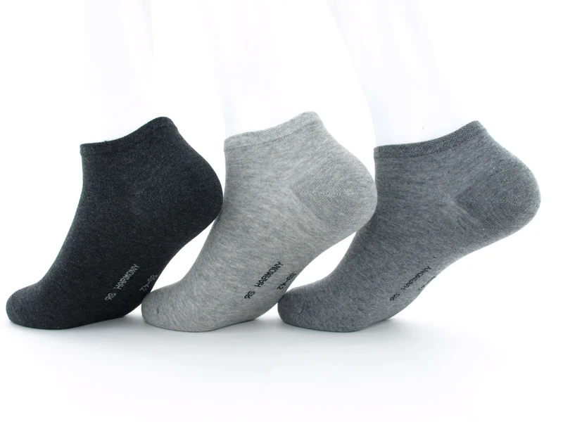 3 Paar Sneaker Socken Herren Grautöne