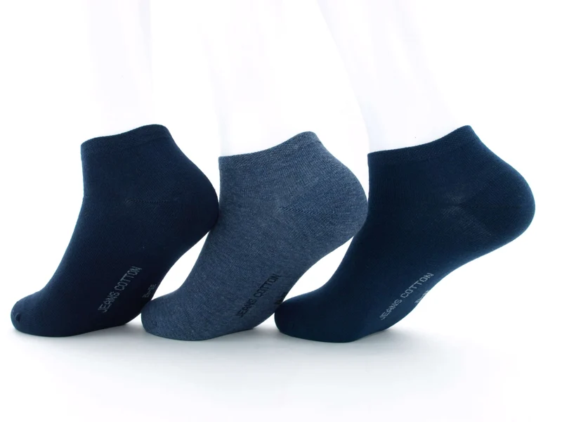 3 Paar Sneaker Socken Herren Blautöne
