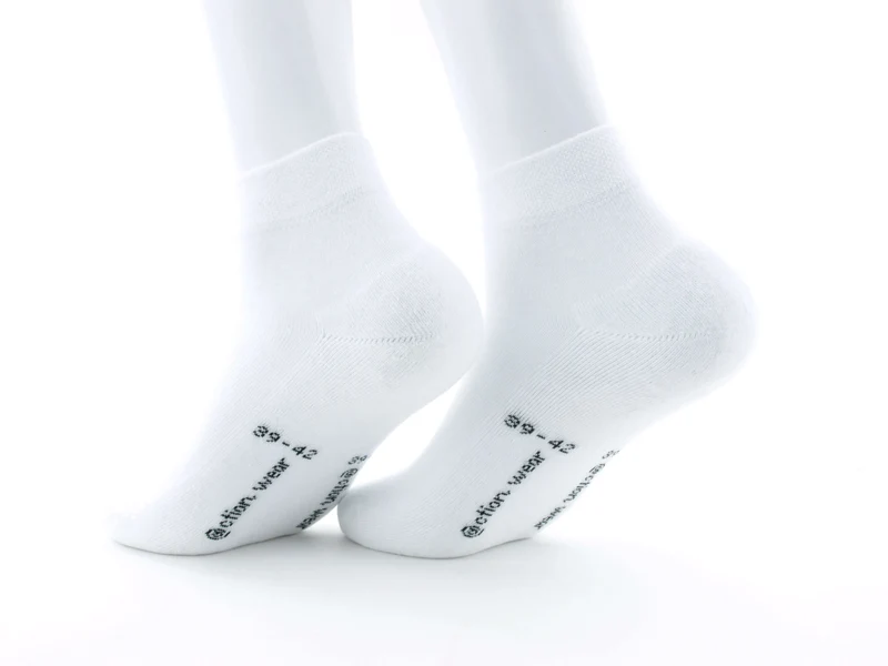 2 Paar Kurzschaftsocken Frotteesohle weiß