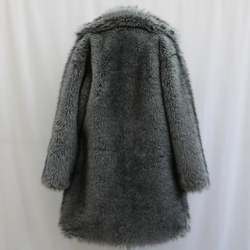 Herren Wintermantel Pelzmantel Kunstpelzmantel Herrenmantel Kunstpelz Mantel