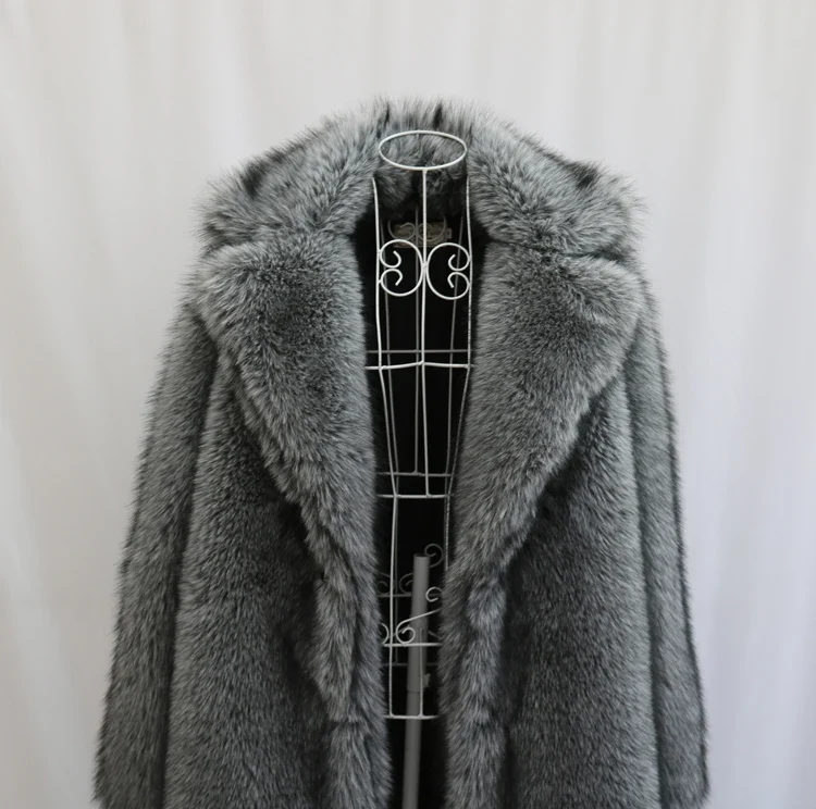 Herren Wintermantel Pelzmantel Kunstpelzmantel Herrenmantel Kunstpelz Mantel