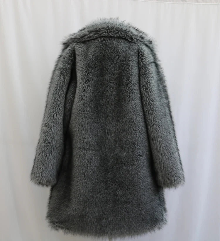 Herren Wintermantel Pelzmantel Kunstpelzmantel Herrenmantel Kunstpelz Mantel