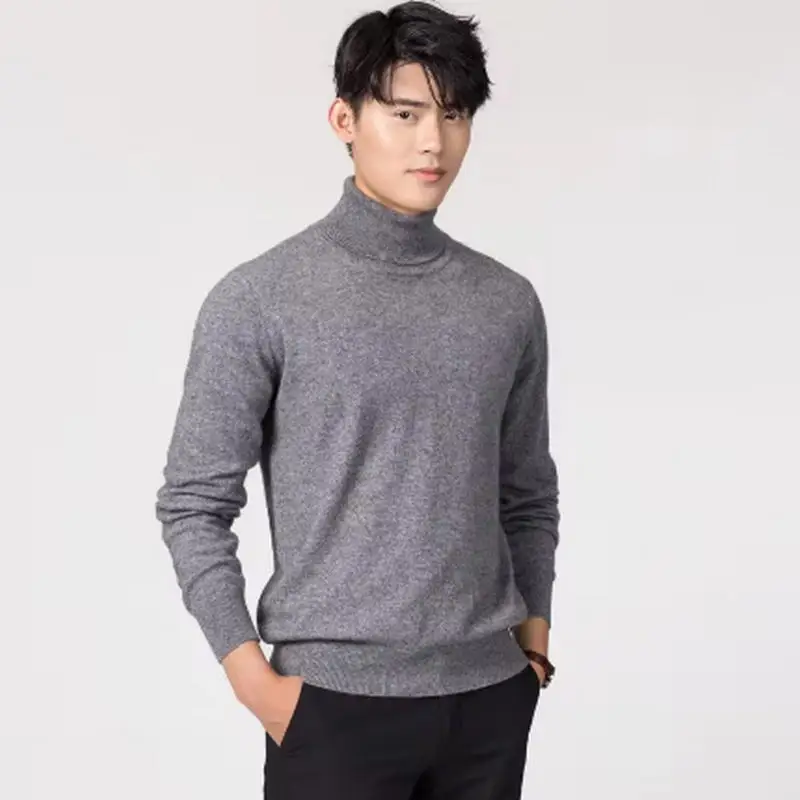 Herren Rollkragen Pullover Sweatshirt Leichter Pulli Sweater Shirt Langarmshirt