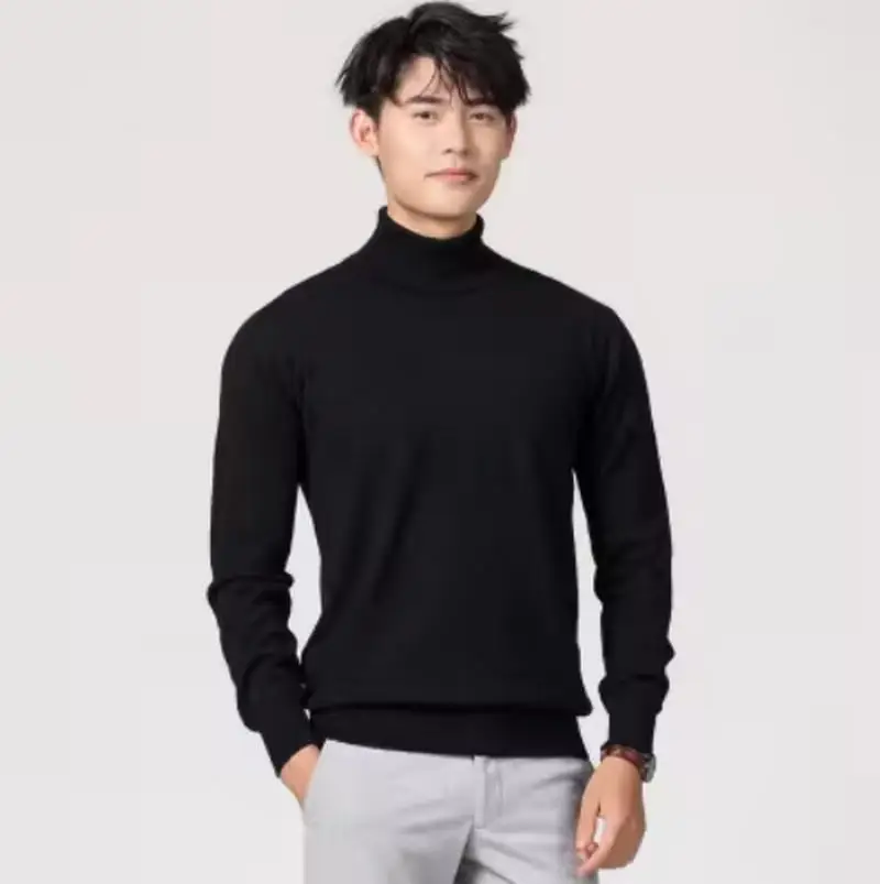 Herren Rollkragen Pullover Sweatshirt Leichter Pulli Sweater Shirt Langarmshirt