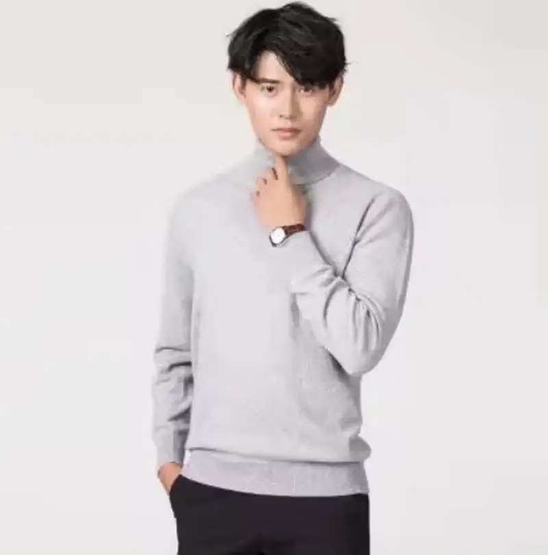 Herren Rollkragen Pullover Sweatshirt Leichter Pulli Sweater Shirt Langarmshirt