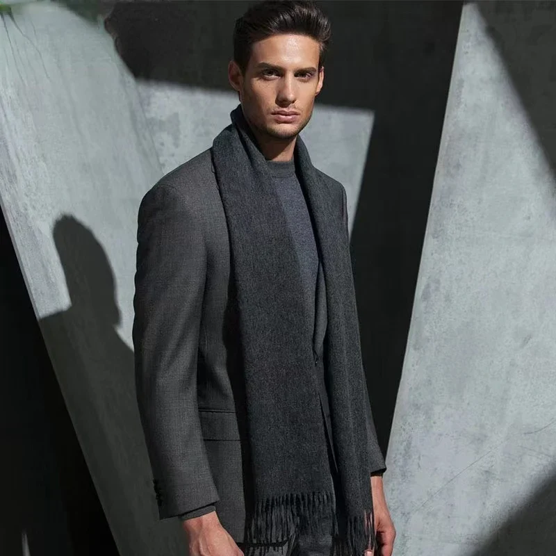 Herren Schal Winterschal Stola Schlauchschal Halstuch Wollschal Strickschal Loop