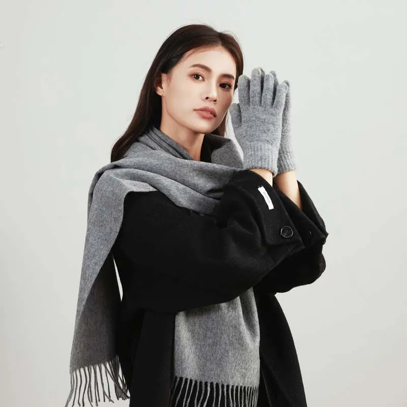 Herren Schal Winterschal Stola Schlauchschal Halstuch Wollschal Strickschal Loop
