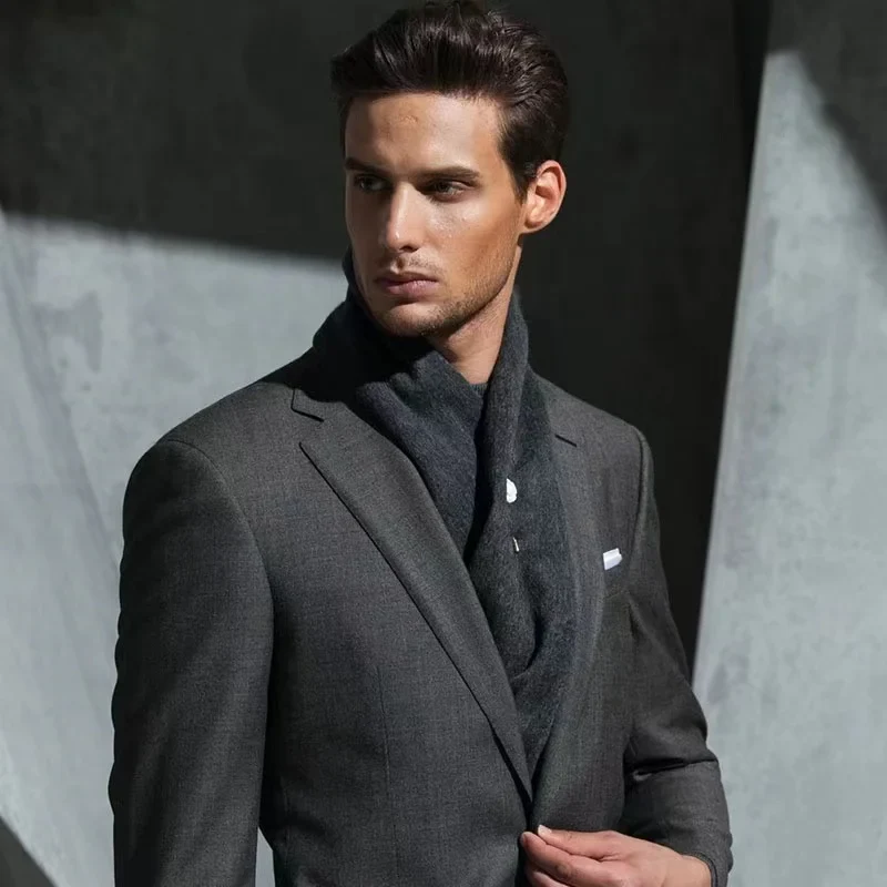 Herren Schal Winterschal Stola Schlauchschal Halstuch Wollschal Strickschal Loop