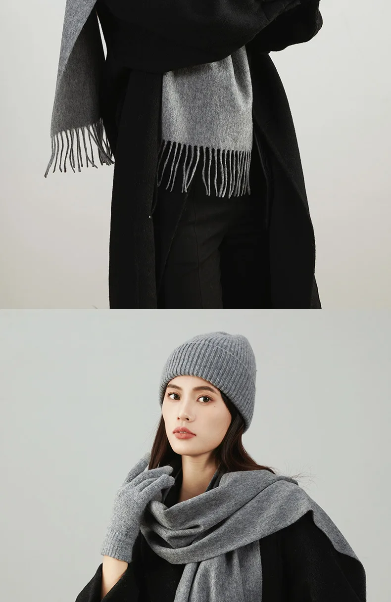 Herren Schal Winterschal Stola Schlauchschal Halstuch Wollschal Strickschal Loop