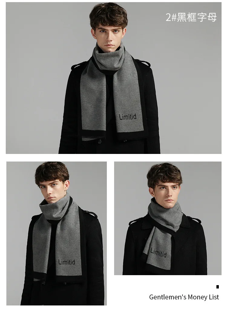 Herren Schal Winterschal Stola Schlauchschal Halstuch Wollschal Strickschal Loop