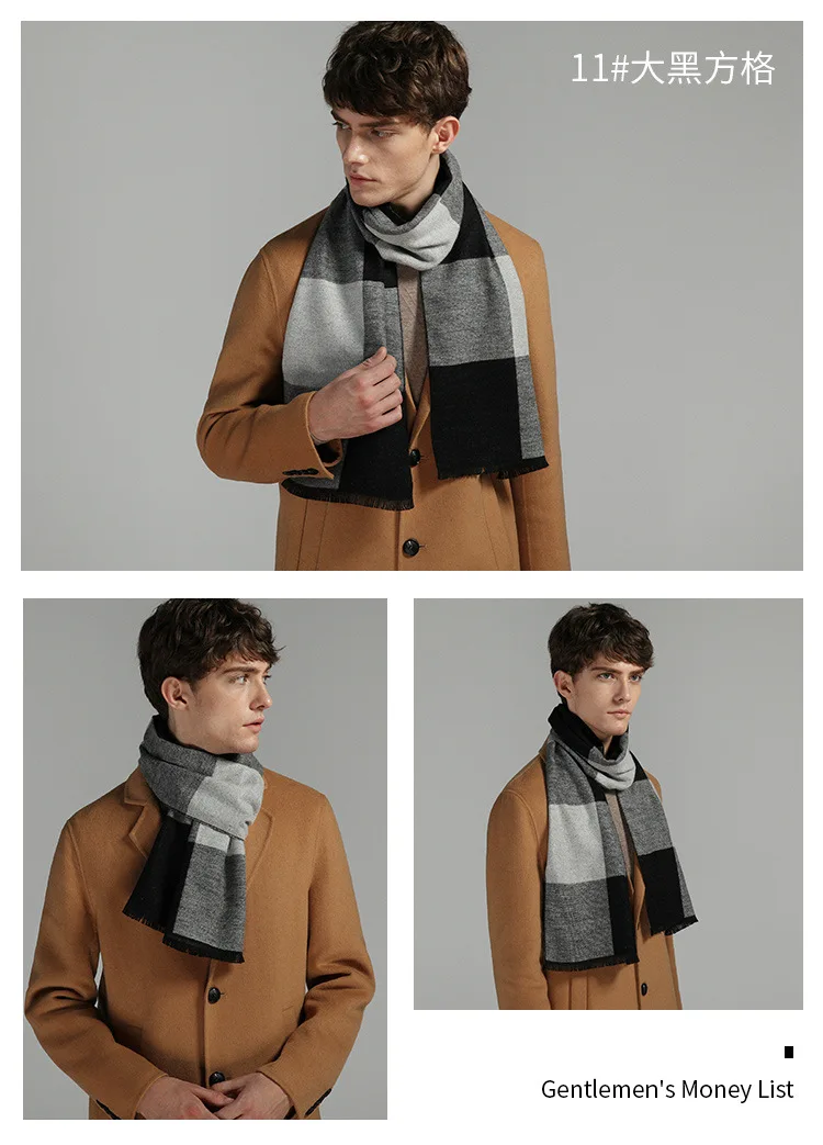 Herren Schal Winterschal Stola Schlauchschal Halstuch Wollschal Strickschal Loop