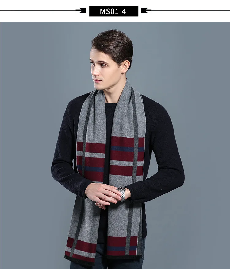 Herren Schal Winterschal Stola Schlauchschal Halstuch Wollschal Strickschal Loop
