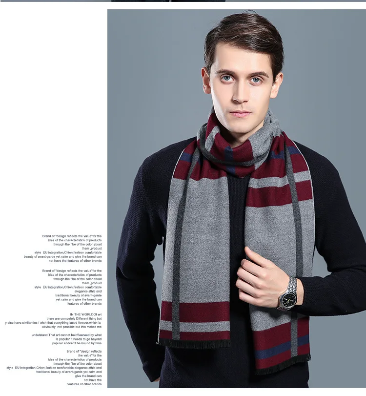 Herren Schal Winterschal Stola Schlauchschal Halstuch Wollschal Strickschal Loop