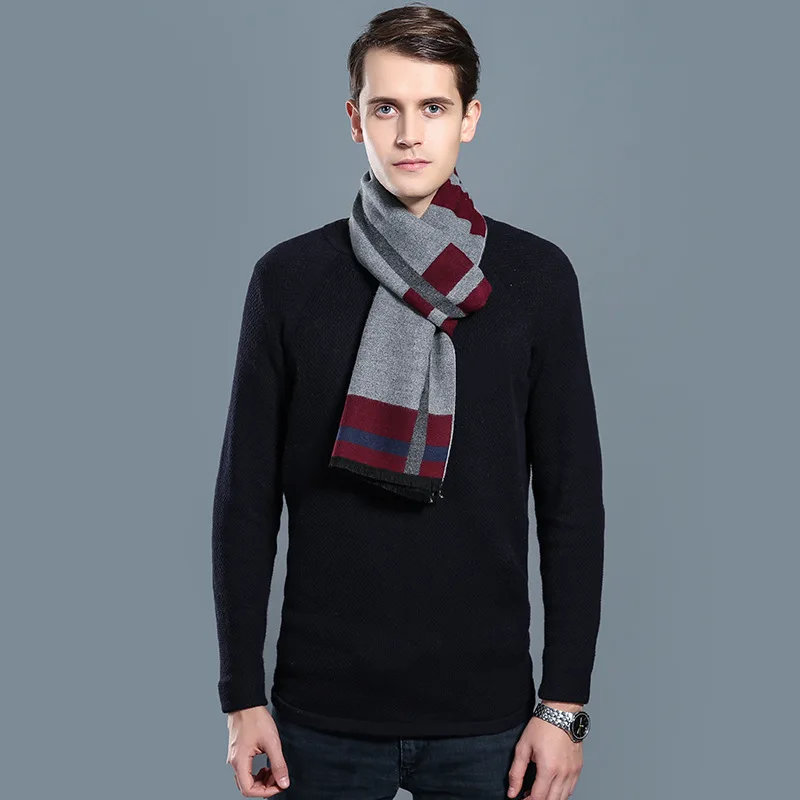 Herren Schal Winterschal Stola Schlauchschal Halstuch Wollschal Strickschal Loop