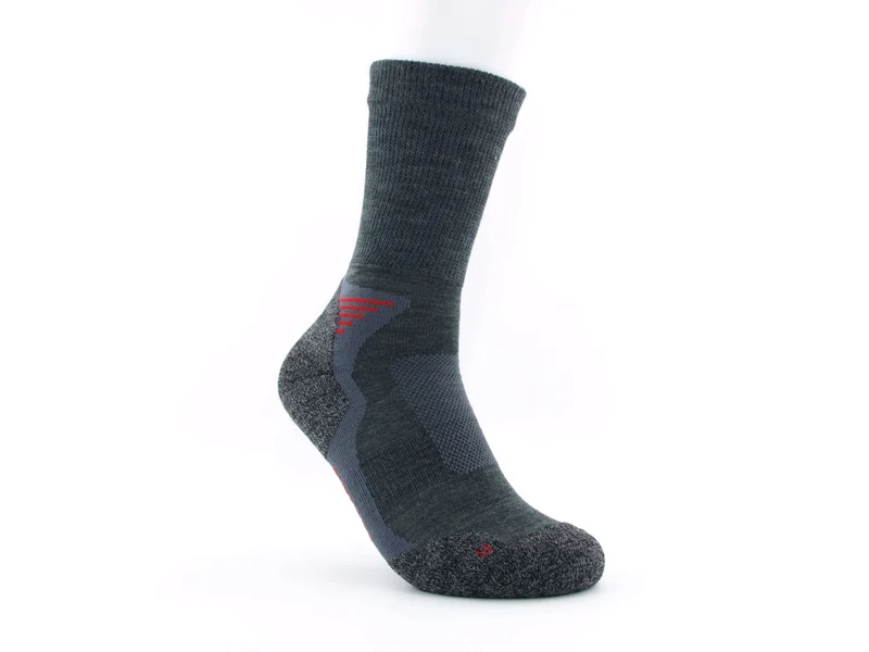 1 Paar Trekkingsocken mit Merinowolle anthrazit