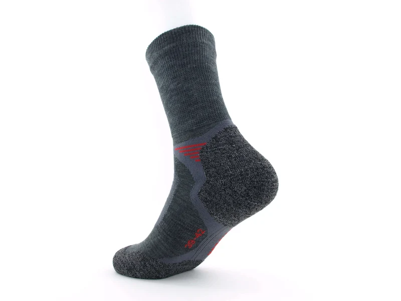 1 Paar Trekkingsocken mit Merinowolle anthrazit