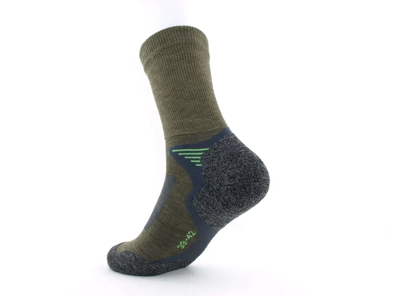 1 Paar Trekkingsocken mit Merinowolle taupe