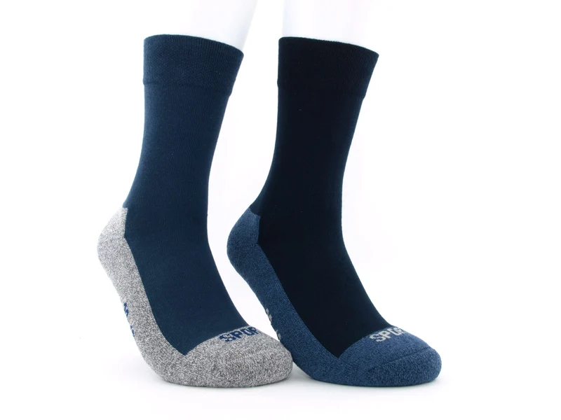 2 Paar Sportsocken Premium Frotteesohle blau