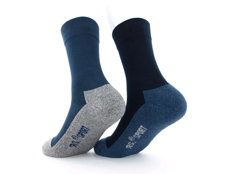 2 Paar Sportsocken Premium Frotteesohle blau