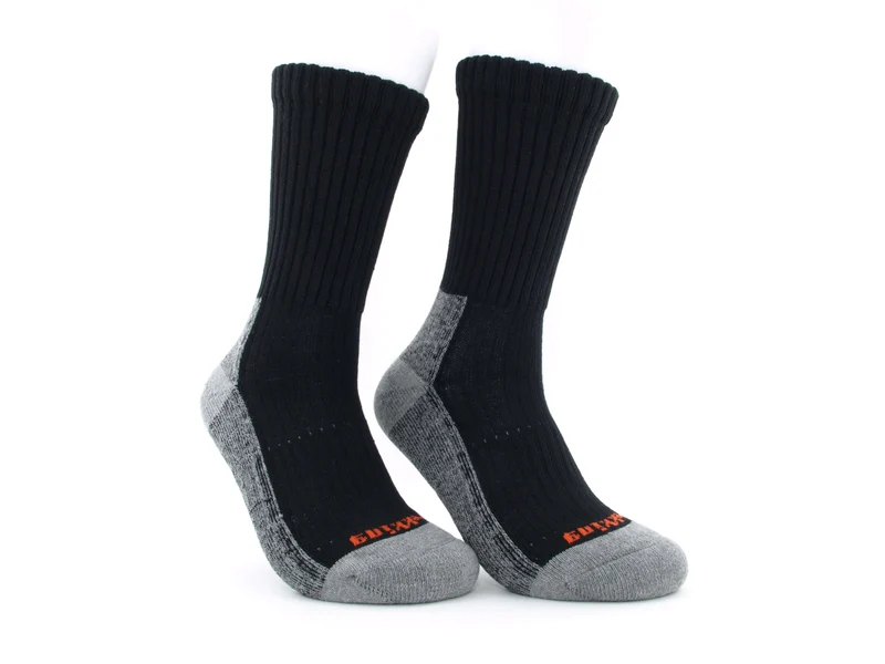 2 Paar Trekkingsocken mit Baumwolle schwarz