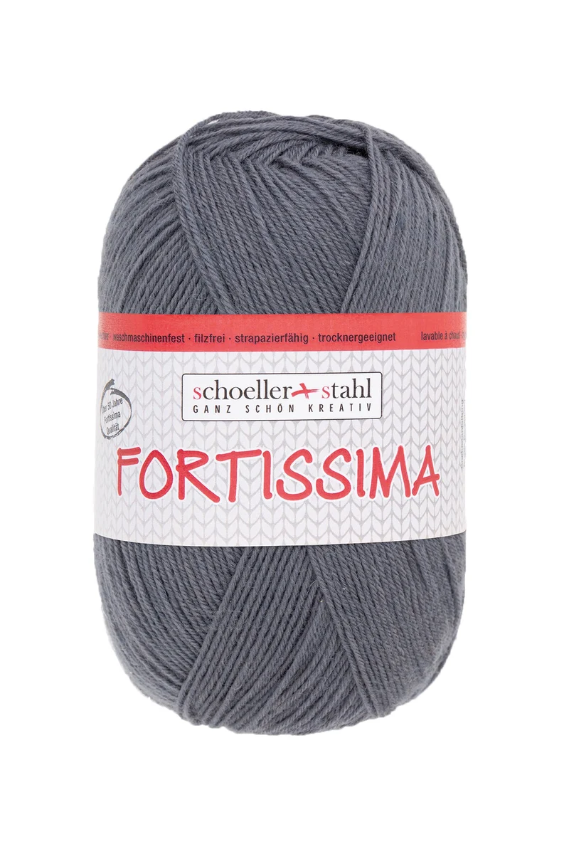 Fortissima 4-fach Uni-Sockenwolle 100g | Farbe 2028 - MAUS