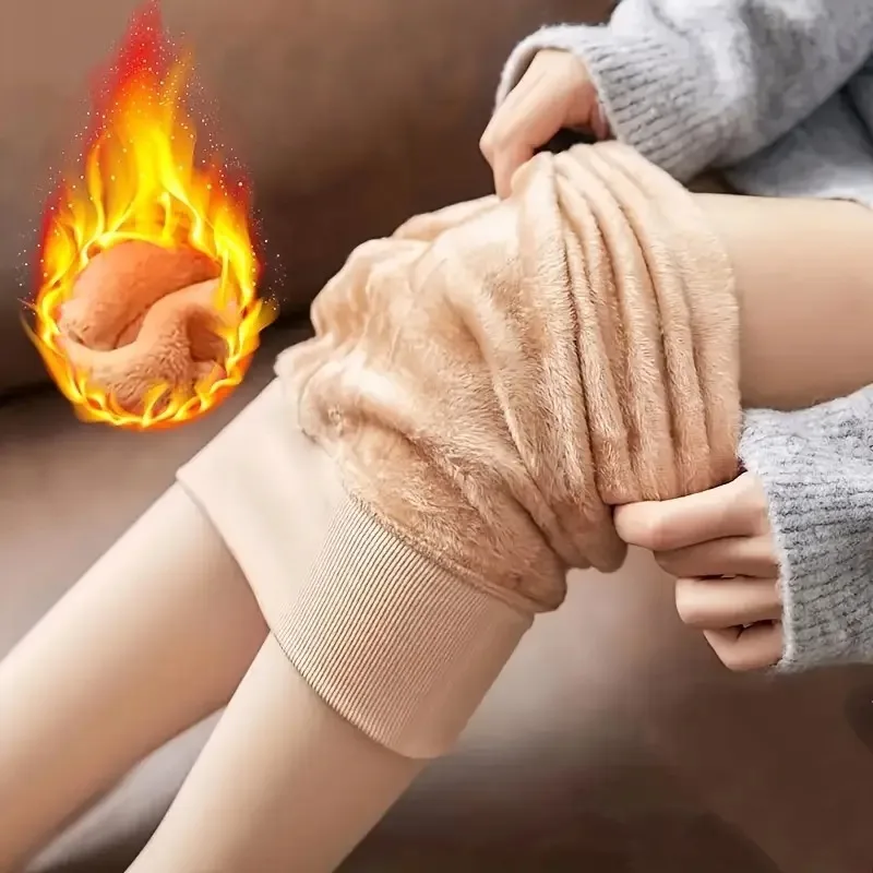 Frauen Winter Strumpfhose Hose Warm Thermohose Innenfleece Blickdichte Leggins
