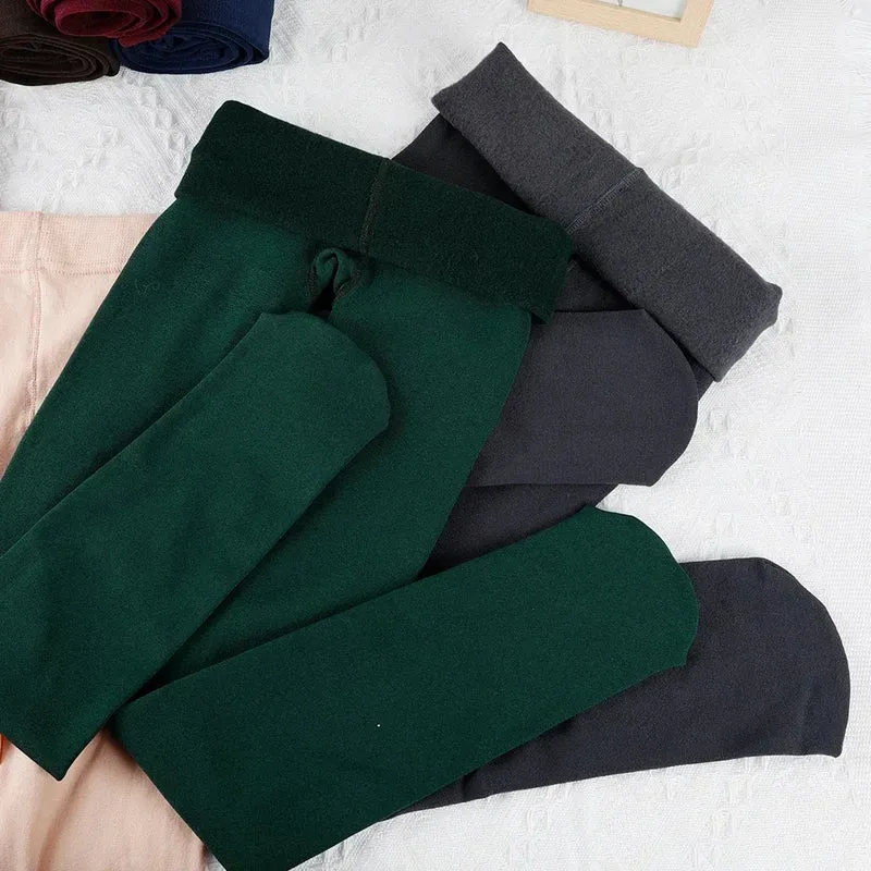 Frauen Winter Strumpfhose Hose Warm Thermohose Innenfleece Blickdichte Leggins
