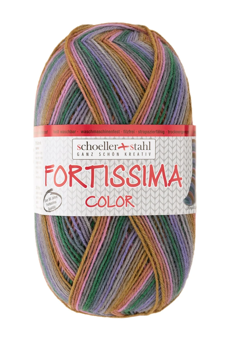 Fortissima bunte 4-fach Sockenwolle | Farbe 2432 - IZU