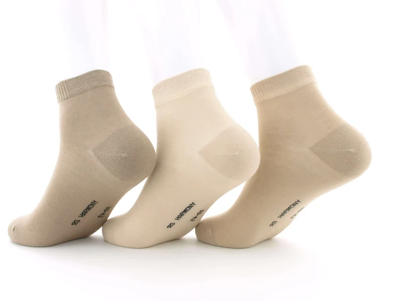 3 Paar Kurzschaftsocken Herren Beigetöne