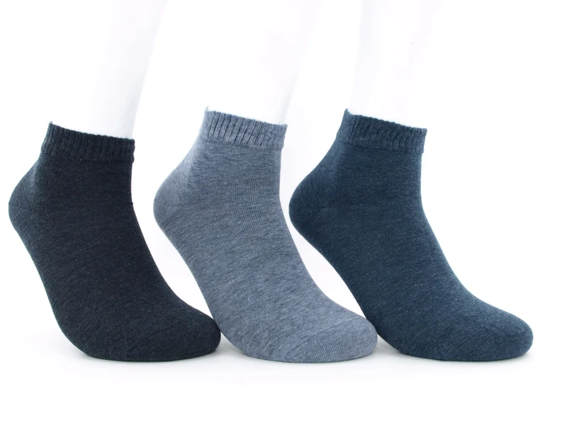 3 Paar Kurzschaftsocken Damen Jeanstöne