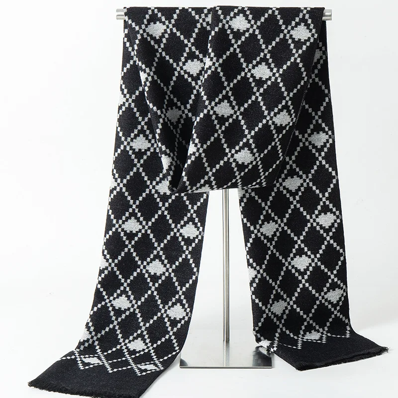 Herren Schal Winterschal Stola Schlauchschal Halstuch Wollschal Strickschal Loop